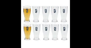Excellent Houseware Bierglas - 20x - 520 ml - onbreekbaar kunststof - herbruikbaar