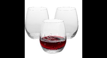 Excellent Houseware Drinkglazen - 12x stuks - 390 ml - waterglazen