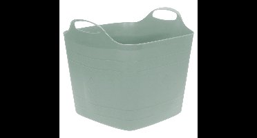 Excellent houseware Flexibele kuip / emmer - groen - 25 l - kunststof - 40 x 35 cm