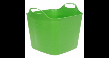 Excellent houseware Flexibele kuip / emmer - groen - 25 l - kunststof - 40 x 35 cm