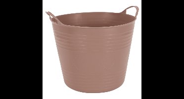 Excellent houseware flexibele wasmand - oudroze - 27 liter - kunststof - 42 x 40 x 35 cm