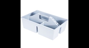 Excellent Houseware Gereedschap en opbergbox - handvat - wit - 39 x 26 cm - kunststof