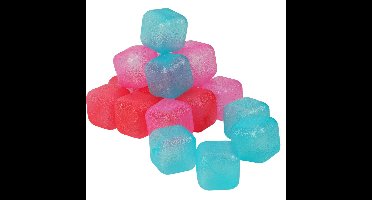 Excellent Houseware herbruikbare ijsklontjes - ijsblokjes - 54x stuks - kunststof - gekleurd