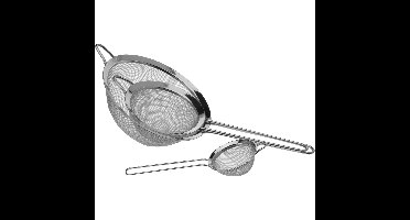 Excellent Houseware Keuken vergieten met handvat set - 3 maten - rvs - Dia 8/14/20 cm