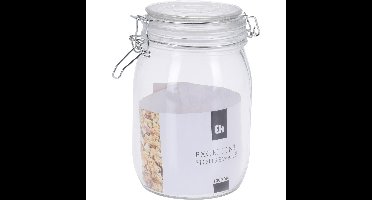 Excellent Houseware keuken voedsel opslagpotten - 1000 ML - met beugel sluiting - glas