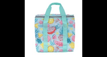 Excellent Houseware koeltas Hawaii beach - groen - 34 x 16 x 36 cm - 16 liter - drankjes - lunch