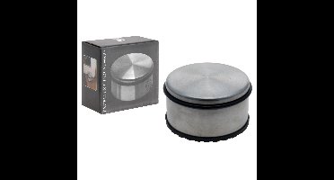 Excellent Houseware metalen Deurstoppers - met rubber ringen - Dia 11 cm - deurstops