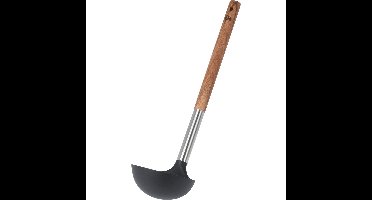 Excellent Houseware Opschep/soeplepel - kunststof/hout - 31 cm