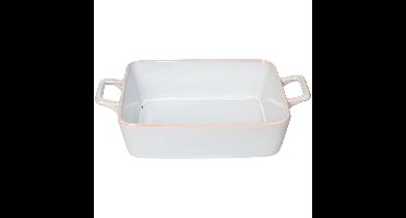 Excellent Houseware ovenschaal - lichtgrijs - rechthoek - Spaans aardewerk - 29 x 18 x 6 cm - 2 lite