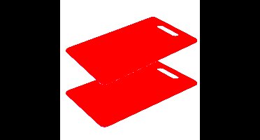 Excellent Houseware snijplank voor keuken/voedsel - 2x - rood - kunststof - 38 x 28 cm