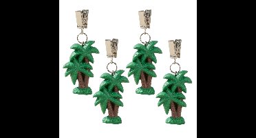 Excellent Houseware Tafelkleedgewichtjes - 4x - palmbomen - steen