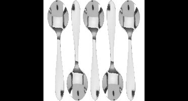 Excellent Houseware Theelepels - 5x stuks - 15 cm - RVS - Koffielepeltjes - kleine thee lepeltjes