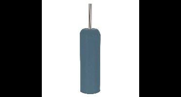 Excellent Houseware - Toiletborstel met houder - rond - navy - 40cm