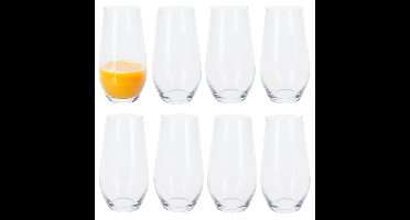 Excellent Houseware Tumbler waterglazen - 12x stuks - 580 ml - grote drinkglazen