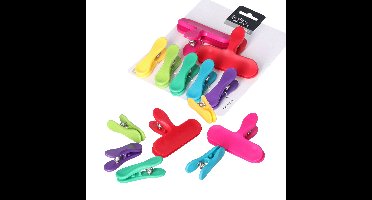 Excellent Houseware vershoudklemmen/vershoudclips - 14x - multicolor - kunststof