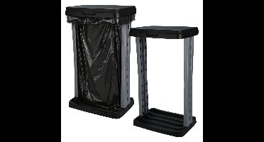 Excellent Houseware Vuilniszakhouder - 2x - 60 l - H73 cm - prullenbak/vuilnisbak