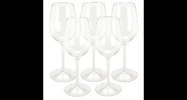 Excellent Houseware Wijnglas - 10x - transparant - kunststof - 330 ml