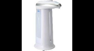 Excellent Houseware Zeeppompje/dispenser - met sensor - wit - 330 ml - navulbaar - keuken/badkamer