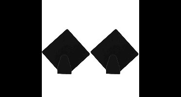 Excellent houseware - Zelfklevende ophang haakjes - zwart - 6x stuks - rvs