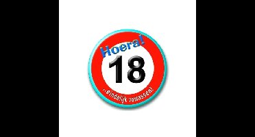 Feestartikelen Button 18 jaar