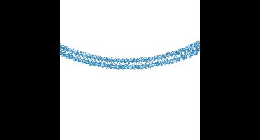 Feestartikelen Papieren slinger wit/blauw