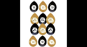 Feestartikelen verjaardag 30 jaar ballonnen leeftijd / happy birthday