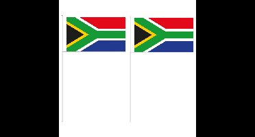 Feestartikelen zwaaivlaggetjes Zuid Afrika 12 x 24 cm