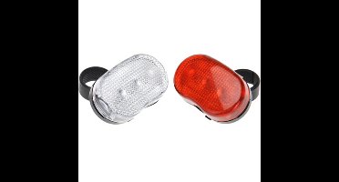 Fietsverlichting set - voorlicht en achterlicht - LED - op batterijen