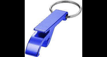 Flessen openers sleutelhanger - blauw - 5.5 cm - met sleutelsring