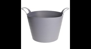 Flexibele emmer - 30 liter - grijs - Kunststof - 29 x 43 cm