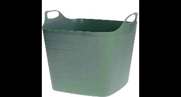 Flexibele kuip - 40L - kunststof - donker groen - emmer - wasmand