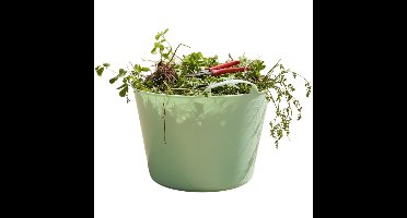 Flexibele kuip / emmer - mintgroen - 15 liter - kunststof - 35 x 28 cm - met handvatten