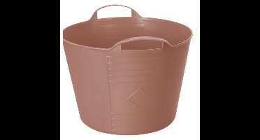 Flexibele kuip / emmer - oudroze - 15 liter - kunststof - 35 x 28 cm - met handvatten