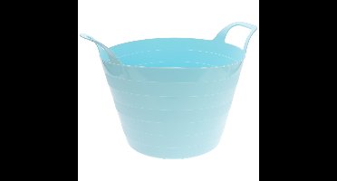 Flexibele wasmand - blauw - 30 liter - kunststof - 54 x 37 cm - met handvatten