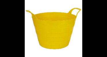 Flexibele wasmand - geel - 30 liter - kunststof - 54 x 37 cm - met handvatten