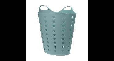 Flexibele wasmand - groen - 60 liter - kunststof - 47 x 50 cm