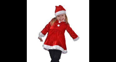 Fluwelen kinder kerstjurkje meisjes van ongeveer 5 jaar