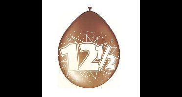 Folat Feest ballonnen - 12,5 jaar - 8x - koper - Jubileum - versiering - feestballonnen