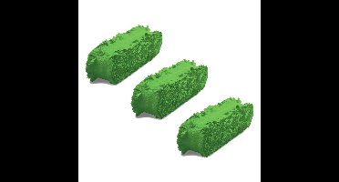 Folat Feest/verjaardag versiering - 3x - crepe slingers - groen - 24 mtr - papier - feestartikelen