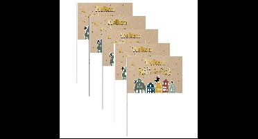 Folat Sinterklaas zwaaivlaggetje - 50x - Welkom Sint en Piet - 30x20 cm
