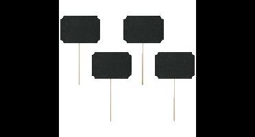 Foto prop set beschrijfbaar - Bruiloft - zwart - set 4x stuks - 11 x 8 cm