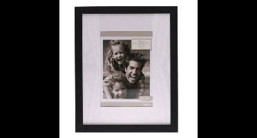 Fotolijstje Paris - 20 x 25 cm - zwart - met passe partout - 13 x 18 cm - hout