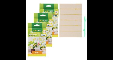 Fruitvliegjes val fruit hangende plaatjes - 72x stickers - insecten/vliegen bestrijding