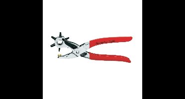 Gaatjestang - revolvertang - 6 ponspijpjes - staal - 21 cm