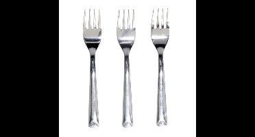 Gebaksvorkjes - 3x stuks - rvs - 15 cm