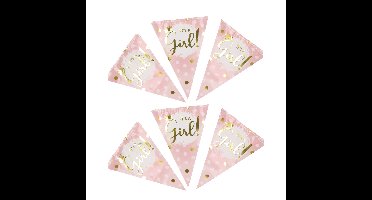 Geboorte vlaggenlijn baby meisje it's a girl - 2x - roze - 10 meter - Babyshower - Versiering