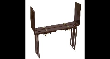 Geli Verstelbare muurbeugels - 2x - metaal - balkon haken - 12 t/m 23,5 cm - bruin
