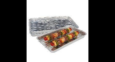 Gerimport barbecue grillschaal - 9x stuks - 34 x 23 cm - Vlees grillen - BBQ rooster