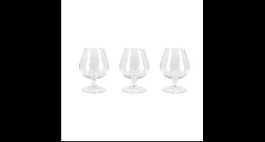 Gerimport Cognac glazen - 6x stuks - 250 ml - transparant - voetglazen