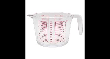 Gerimport Keuken maatbeker/mengbeker - glas - transparant - 1000 ml - schenktuit